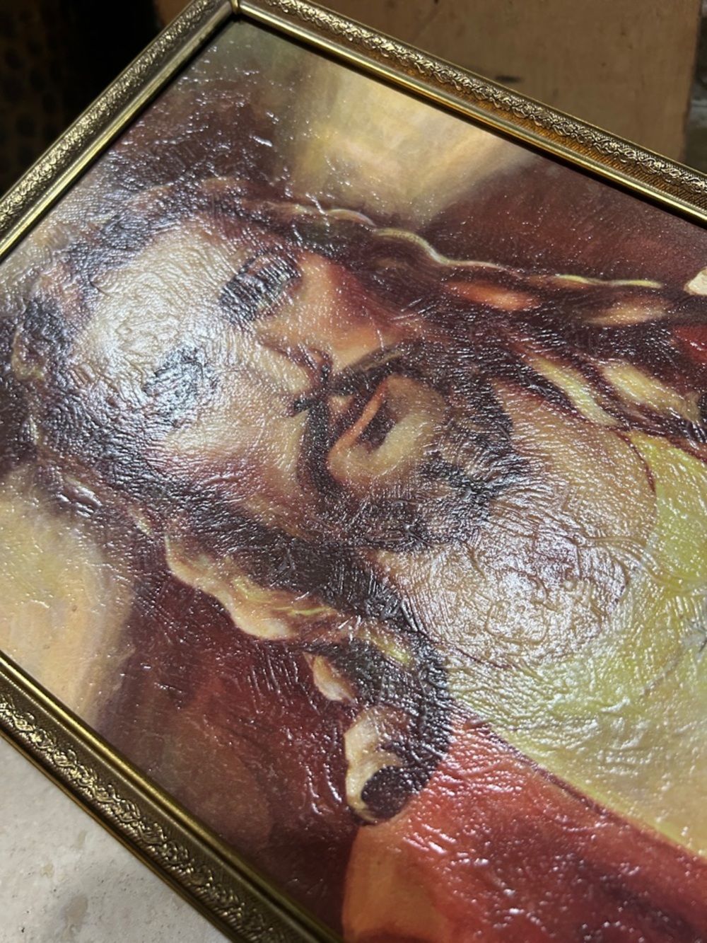 vintage lithograph print of the Sacred Heart of Jesus by S.M. Angelica - Picture 6 of 10